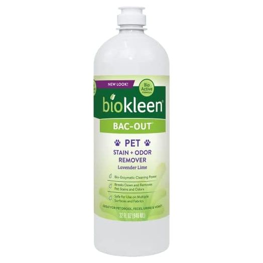 Biokleen Bac-Out Pet Stain Remover - 32 Ounce - Enzymatic, Natural, Destroys Stains & Odors Safely, for Pet Stains on Carpets - Eco-Friendly, Plant-Based