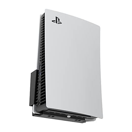 Monzlteck Wall Mount for PS5 Playstation 5(Disc and Digital),All Metal Vertical Hanging on Wall, Space Saver, Easy to Install(Black)
