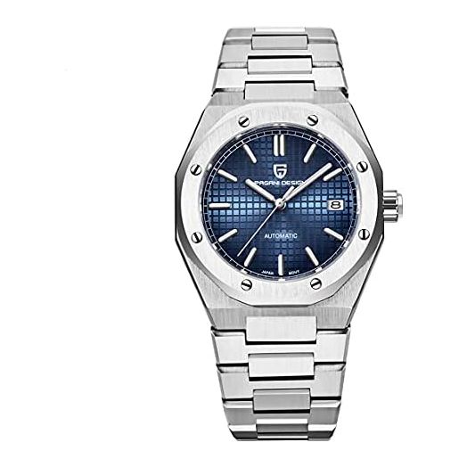 Pagani Design Men's Mechanical Watch Automatic Mobile Stainless Steel Strap Sapphire Glass Mirror Waterproof 100m