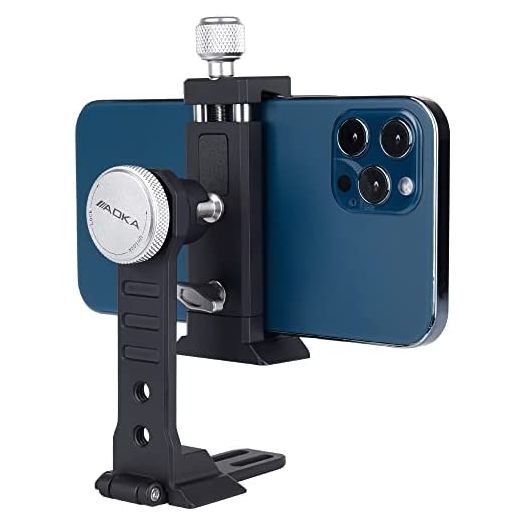 AOKA MPC40 Cell Phone Tripod Mount, Universal Meta Tripod Mount for Smartphone Camera Vlog Video Shooting Compatible with iPhone13/ 12/11 Pro/ Pro Max/X/XS/Xs Max