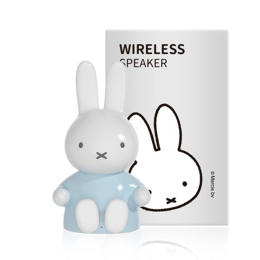 Miffy Portable Bluetooth Speakers, Cute Portable Wireless Speakers with Loud Stereo Sound, Built-in Mic, TF-Card Slot, Dual Pairing,40H Playtime for Room, Desk Decor, for her (Lite-BLUE)