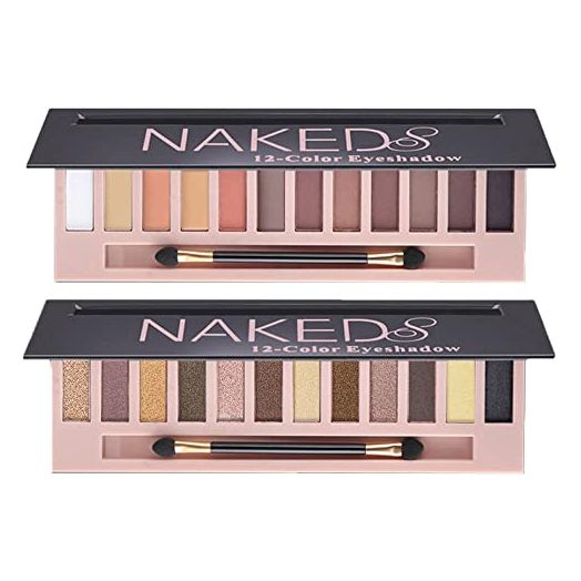 BestLand 12 Colors Naked Eyeshadow Palette, Nude Matte Shimmer Glitter (2 Pack)