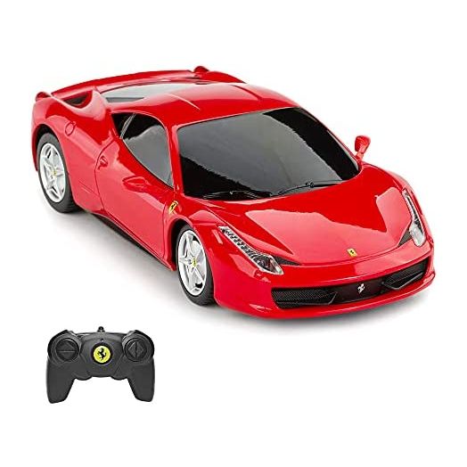 Rastar Ferrari Remote Control Car, 1/24 Scale Ferrari 458 Italia Model Car, Red Ferrari Toy Car