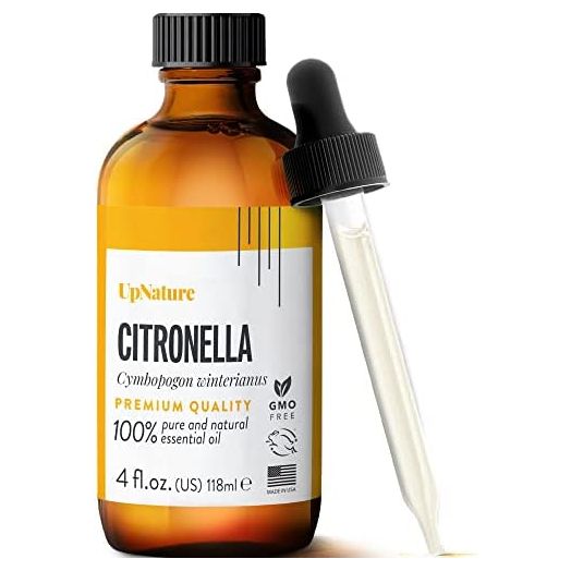 UpNature Citronella Essential Oil - 100% Natural & Pure , Undiluted, Premium Quality Aromatherapy Oil- Keeps Insects and Mosquitos Away Naturally - Treat Fevers & Headaches, 4oz