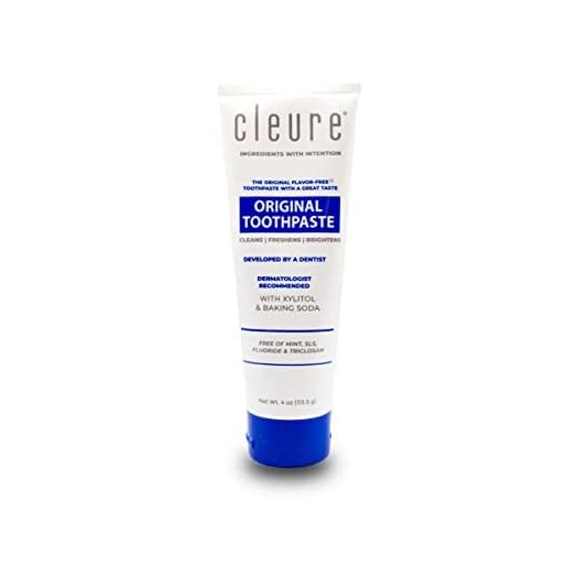 Cleure Toothpaste Flavor Free with A Great Taste, Fluoride, Gluten, SLS Free, 4 Oz