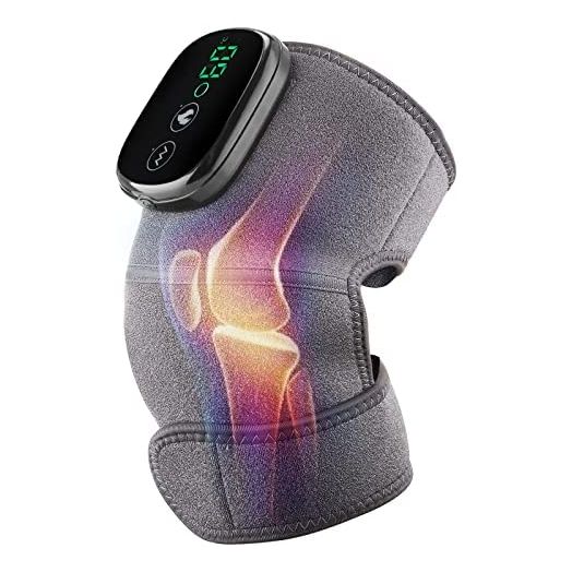 Heated Knee Massager Shoulder Brace, 3-In-1 Heated Knee Elbow Shoulder Brace Wrap, Vibration Knee Heating Pad