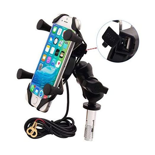 Motorcycles Phone Mount with Charger Grip Mobile Phone Holder GPS Navigation Bracket for BMW S1000RR Suzuki GSX 1300R Hayabusa GSX-R 600 750 1000 Yamaha YZF Kawasaki Ninja Honda CBR New