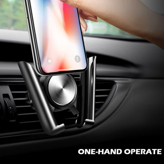 SKONYON Phone Car Holder with Stronger Vent Clip, Hands Free Cell Phone Holder for Car, Universal Air Vent Car Phone Mount 2021 Upgraded