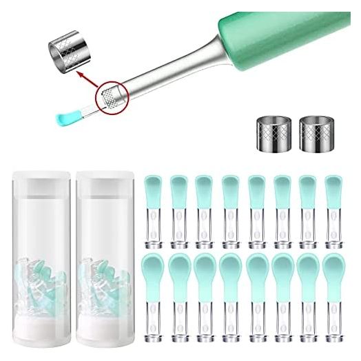 Bebird Ear Cleaner Replacement Tips, 16 Pieces Waterproof Silicone Ear Spoon for Ear Wax Removal Endoscope, BEBIRD Original Ear Cleaner Tips for M9 Pro/X11 Pro/C3 Pro/K10/X17 Pro/T5 (Latest Version)