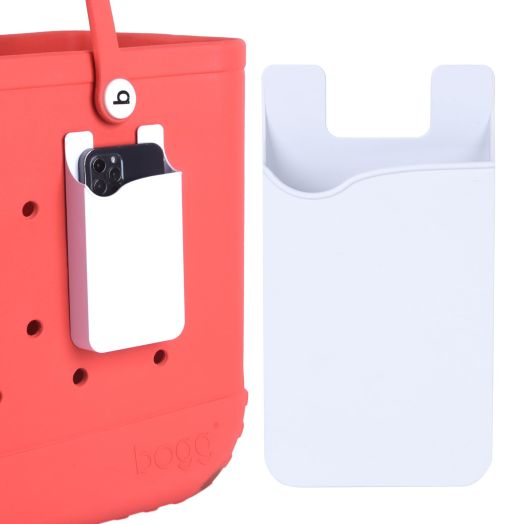 Phone Holder for Bogg Bag Accessories Inserts, Universal Hard ABS Plastic Phone Case Phone Holder for Simple Modern Bag & XL Bogg Bag, Insert Accessories for Bogg Bag Phone Holder White
