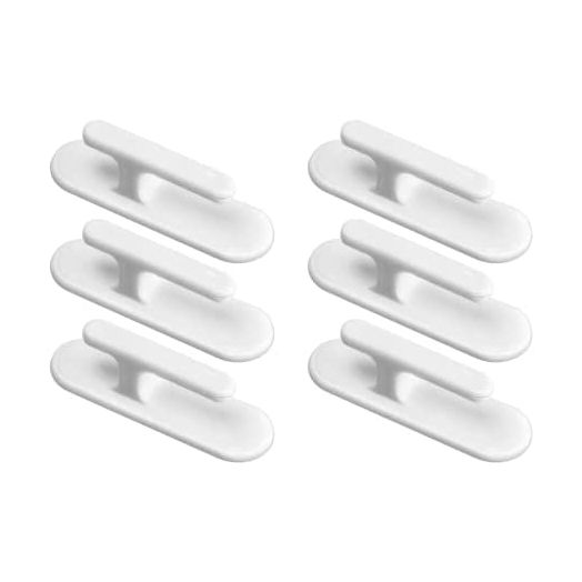 GCRQ 6 Pieces Baby Proofing Safety Door Window Blind Cord Blind Cord Winder Safety Wall Hook Wrap Cleats Blinds String Holder No Tools Needed Easy Installation with Adhesive