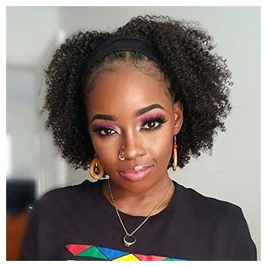 Legendhair Curly Bob Pixie Cut Headband Wigs Human Hair Afro kinky Curly None Lace Front Wigs for Black Women