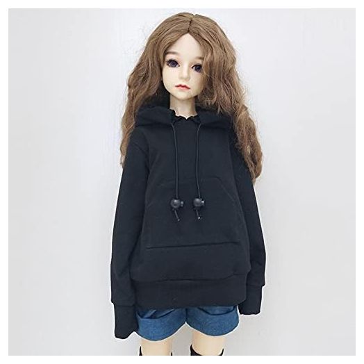 30CM / 45CM / 60CM Doll Clothes 1/3 1/4 1/6 BJD Doll Accessories BJD SD DIY Fashion Hoodie Toys Dolls Clothing (1/4,Black)