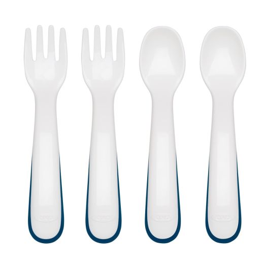 OXO Tot Plastic Fork & Spoon Multipack, Navy