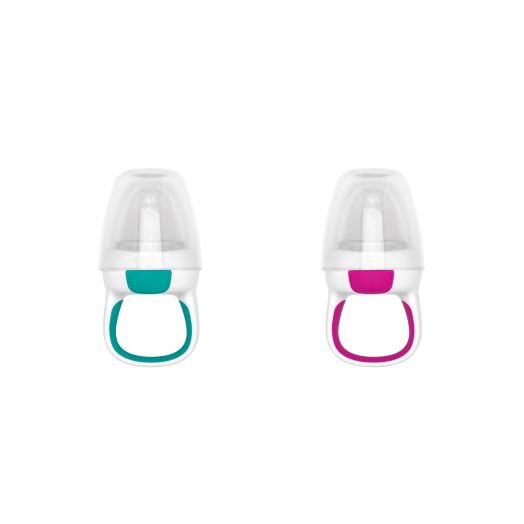 OXO Tot Silicone Self-Feeder 2 Pack - Teal And Pink