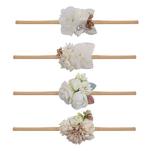 Baby Girl Floral Headbands Set - 3pcs Flower Crown Newborn Toddler Hair Accessories by mligril(1-6 years old)