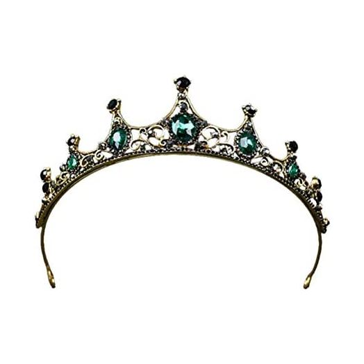 FRCOLOR Vintage Queen Crown, Baroque Rhinestone Alloy Bridal Wedding Pageant Prom Crowns Tiaras