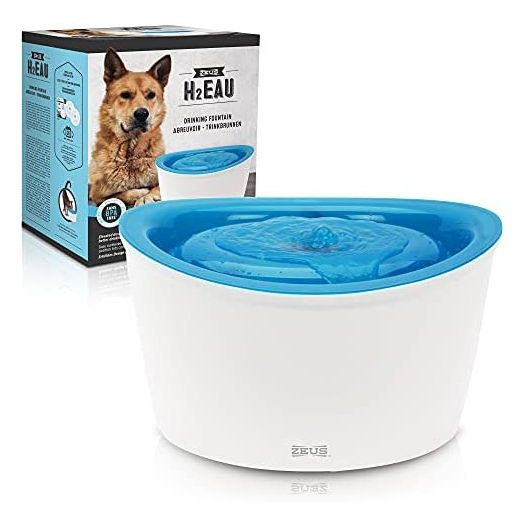 ZEUS Fresh & Clear Elevated Dog and Cat Water Dispenser, Large Drinking Water Fountain with Purifying Filter, 6L Capacity