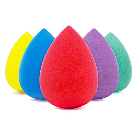 BEAKEY 5 Pcs Makeup Sponge Set, Foundation Blending Beauty Sponge, Flawless for Liquid
