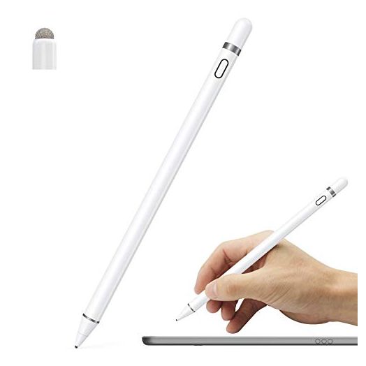 Active Stylus Pen Compatible for iOS&Android Touch Screens, Pencil with Dual Touch Function,Rechargeable Stylus for iPad/iPad Pro/Air/Mini/iPhone/Cellphone/Samsung/Tablet Drawing&Writing