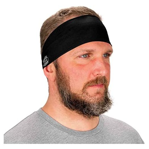 Ergodyne Chill Its 6634 Cooling Headband, Sports Headbands, Moisture Wicking, Black