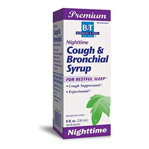 Nature's Way B&T Nighttime Cough & Bronchial Syrup for Restful Sleep Homeopathic, , Purple Cherry 8.0 Fl Oz
