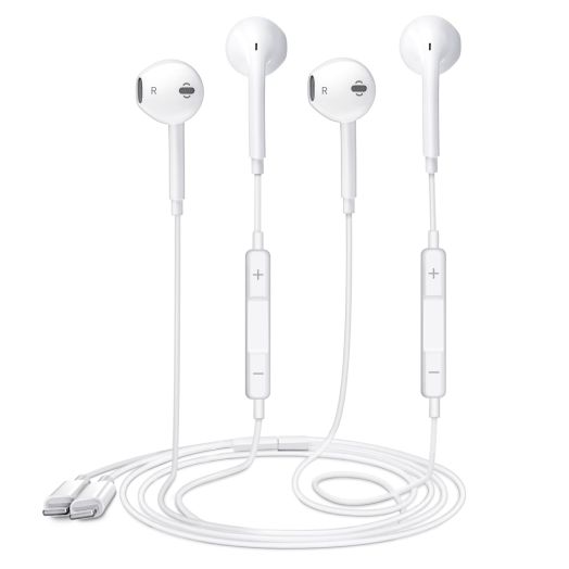 2 Pack-Earbuds for iPhone Headphones Wired with Earphones [MFi Certified](Built-in Microphone & Volume Control) Noise Isolating Headsets Support for iPhone 14/13/12/11/XR/XS/X/8/7/SE/Pro/Pro Max
