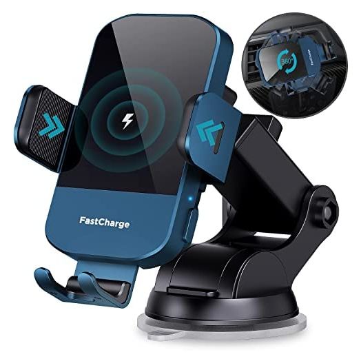 Wireless Car Charger, CHGeek 15W Qi Fast Charging Auto Clamping Car Charger Phone Mount Windshield Air Vent Phone Holder for iPhone 13 12 Mini Pro Max 11 Xs, Samsung Galaxy S22+ S21 S10+ Note 20, etc