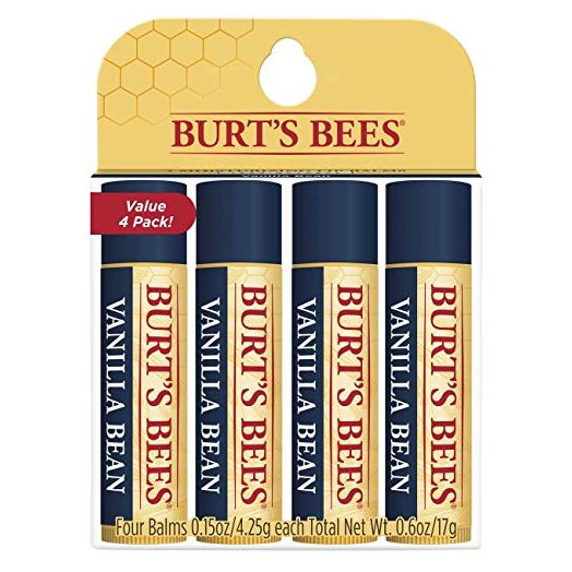 Burt's Bees 100% Natural Moisturizing Lip Balm, Vanilla Bean - 4 Tubes