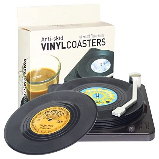 Funny Retro Vinyl Record Coasters