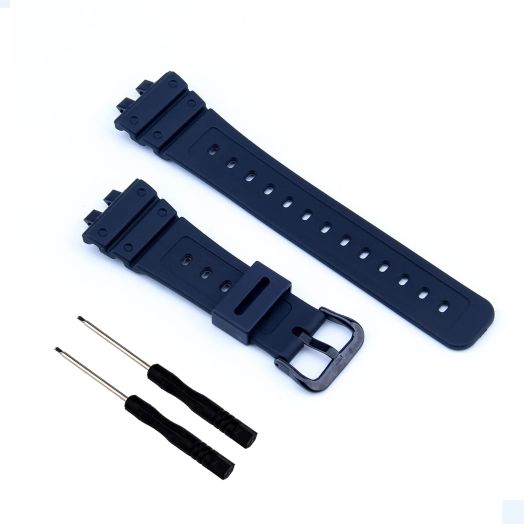 Topuly 26mm Resin Watch Band replacement for Casio 35th anniversary G-shock GMW-B5000 series Black/Silver needle Buckle Rubber Watch Strap Wirstband accessories for Men and Women