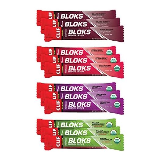 CLIF BLOKS - Energy Chews - Best Sellers Variety Pack - Non-GMO - Plant Based Food - Fast Fuel for Cycling and Running - Workout Snack - Value Pack (2.1 Ounce Packet, 12 Count) (Assortment May Vary)