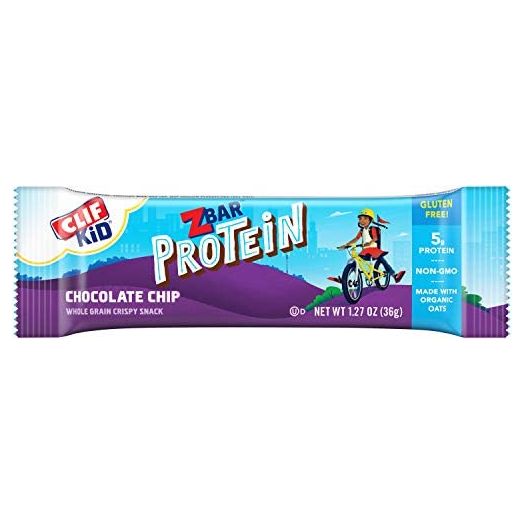 CLIF Bar Kid ZBar Protein Granola Bars, Chocolate Chip (1.27 Ounce Energy Bars, 10 Count)