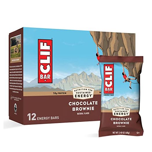 CLIF BARS - Energy Bars - Chocolate Brownie - Made with Organic Oats - Plant Based Food - Vegetarian - Kosher (2.4 Ounce Protein Bars, 12 Count) Packaging May Vary