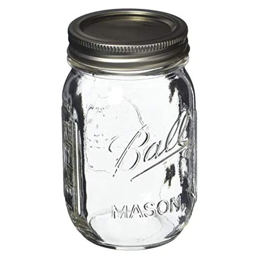 Ball Pint Mason Jar, Regular Mouth, 16 oz (3 Count)