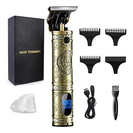 AMULISS Professional Mens Hair Clippers Zero Gapped Cordless Hair Trimmer Professional Haircut & Grooming Kit for Men Rechargeable LED Display