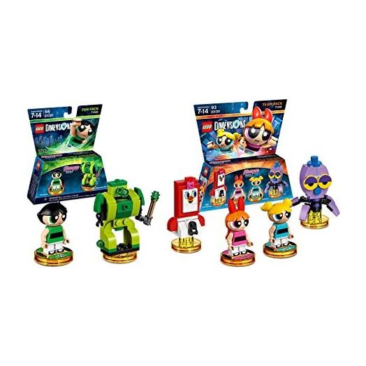 Lego Dimensions Powerpuff Girls Bundle of 2 - Powerpuff Girls Team Pack (71346) & Powerpuff Girls Fun Pack (71343)