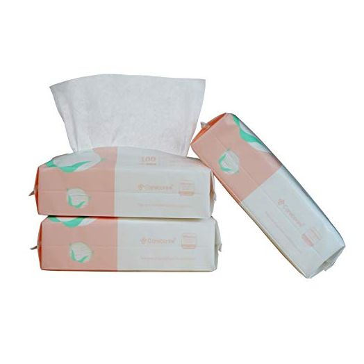Careboree 300 Count Ultra Soft Dry Baby Wipes Unscented Multi-Purpose Pure Cotton Tissue (3 PACK-300 count))