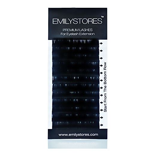 EMILYSTORES Eyelash Extensions 0.07mm Thickness D Curl Length 15mm Silk Mink Fake Eye Lashes In One Tray