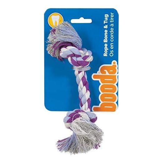 Petmate Dog Booda Two Knot Rope Bone, Multicolored, X-Small, for Small Breeds
