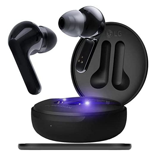 LG Tone FN6 Wireless Earphones - Bluetooth in Earbuds with Meridian Sound and 10w Qi Wireless Fast Pad
