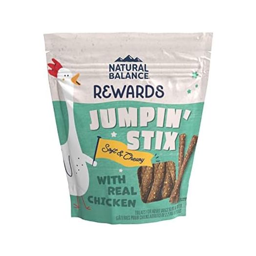 Natural Balance Limited Ingredient Rewards Jumpin' Stix, Grain-Free Dog Treats for Adult Dogs of All Breeds, Chicken Recipe, 4 Ounce (Pack of 1)