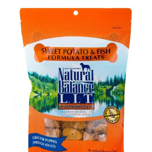 Natural Balance Pet Food L.I.T. Limited Ingredient Treats Sweet Potato & Fish Formula Treats for Dogs (Great for Puppies through Adults) - 14 oz (397 Grams)