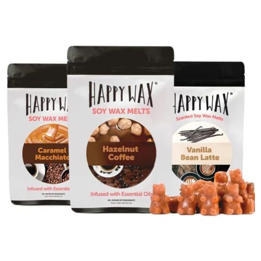 Happy Wax Coffee Mix Scented Natural Soy Wax Melts, 8 Oz. of Scented Wax Melts, Made in USA