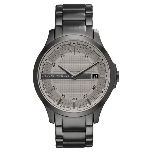 A|X Armani Exchange Men's Three-Hand Date Gunmetal Stainless Steel Watch (Model: AX2194)