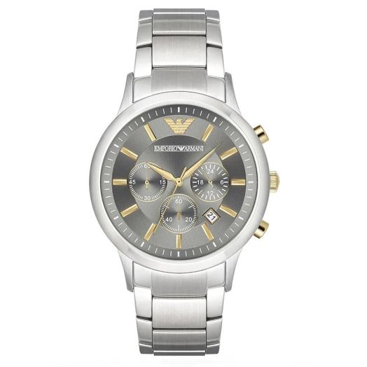 Emporio Armani Men's AR11047 Analog Display Japanese Quartz Silver Watch