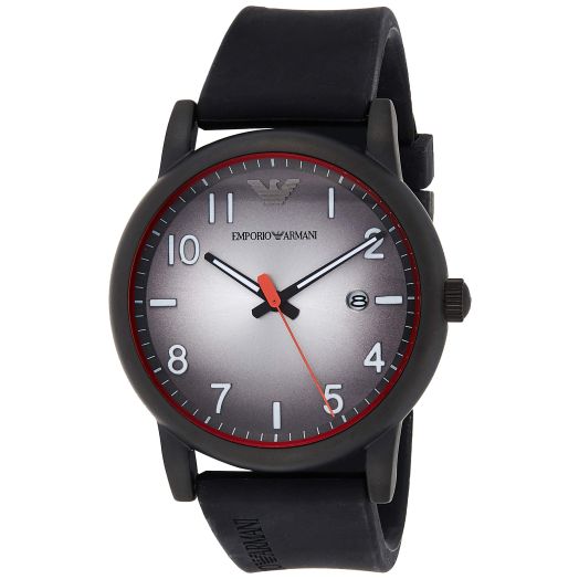 Emporio Armani Men's Three-Hand Date Gunmetal-Tone Stainless Steel Watch AR11176