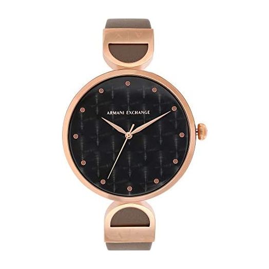 Armani Exchange Women's Ax5329 Brown Leather Japanese Quartz Fashion Watch