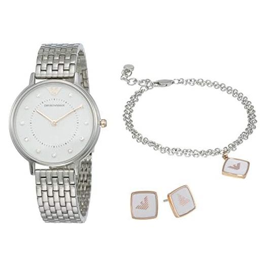 Emporio Armani Women's Two-Hand Silver-Tone Stainless Steel Watch AR80023