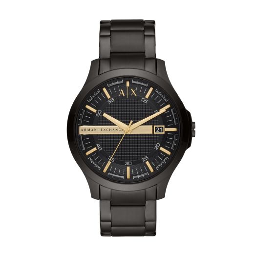 A|X ARMANI EXCHANGE Men's Stainless Steel Watch, Color: Black/Gold (Model: AX2413)
